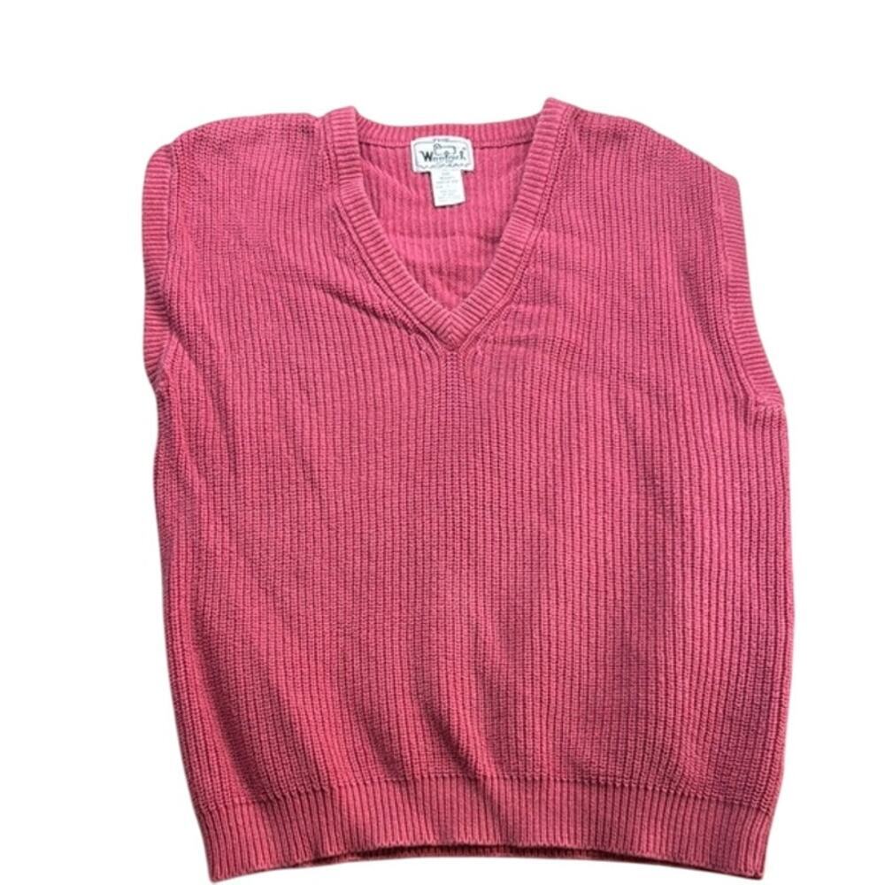 Women's Vintage Woolrich Hampton Rose Knit Sweater Vest Size Large (L)‎